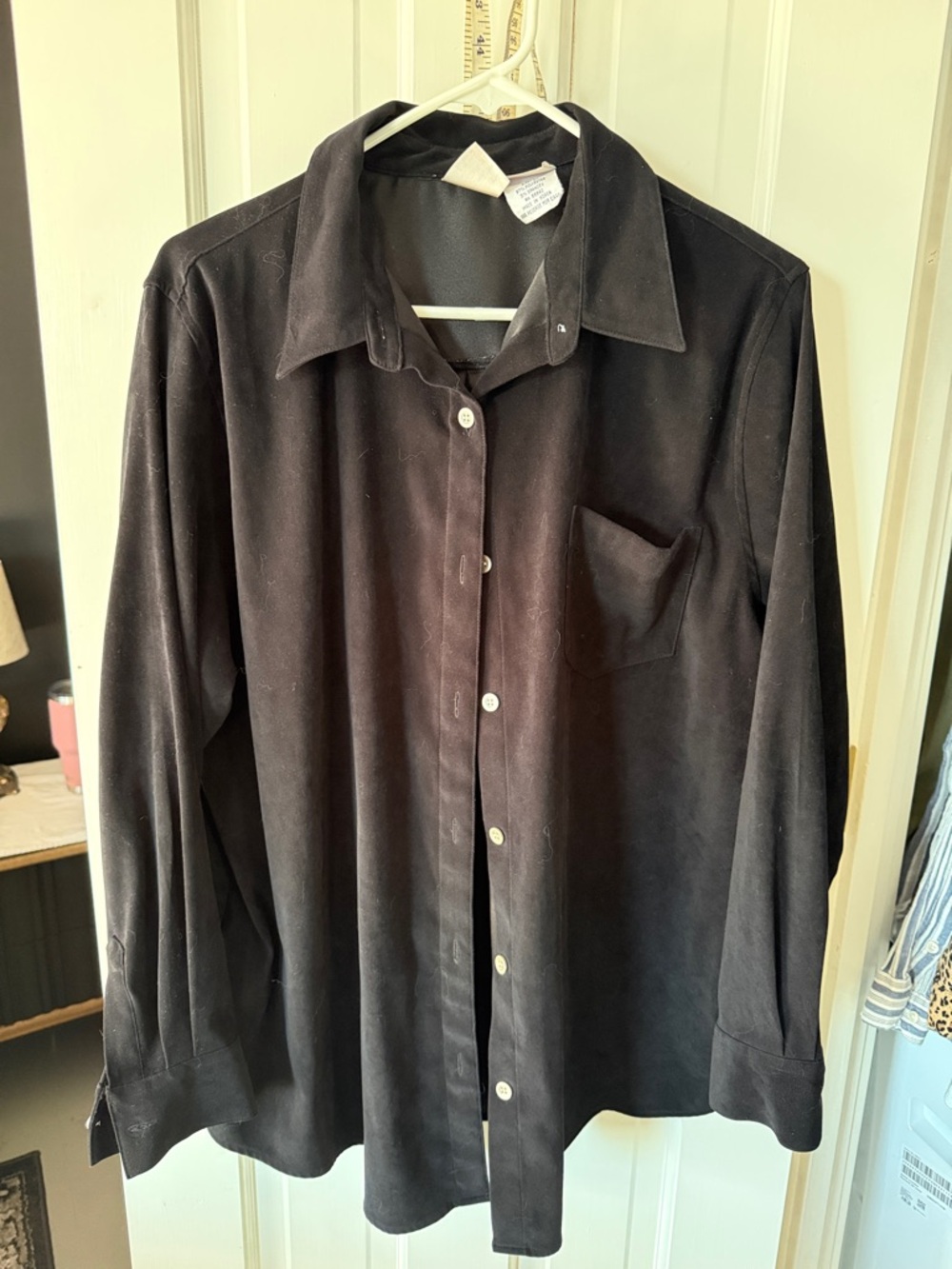 Men's Casual Button-Down Shirt - Black